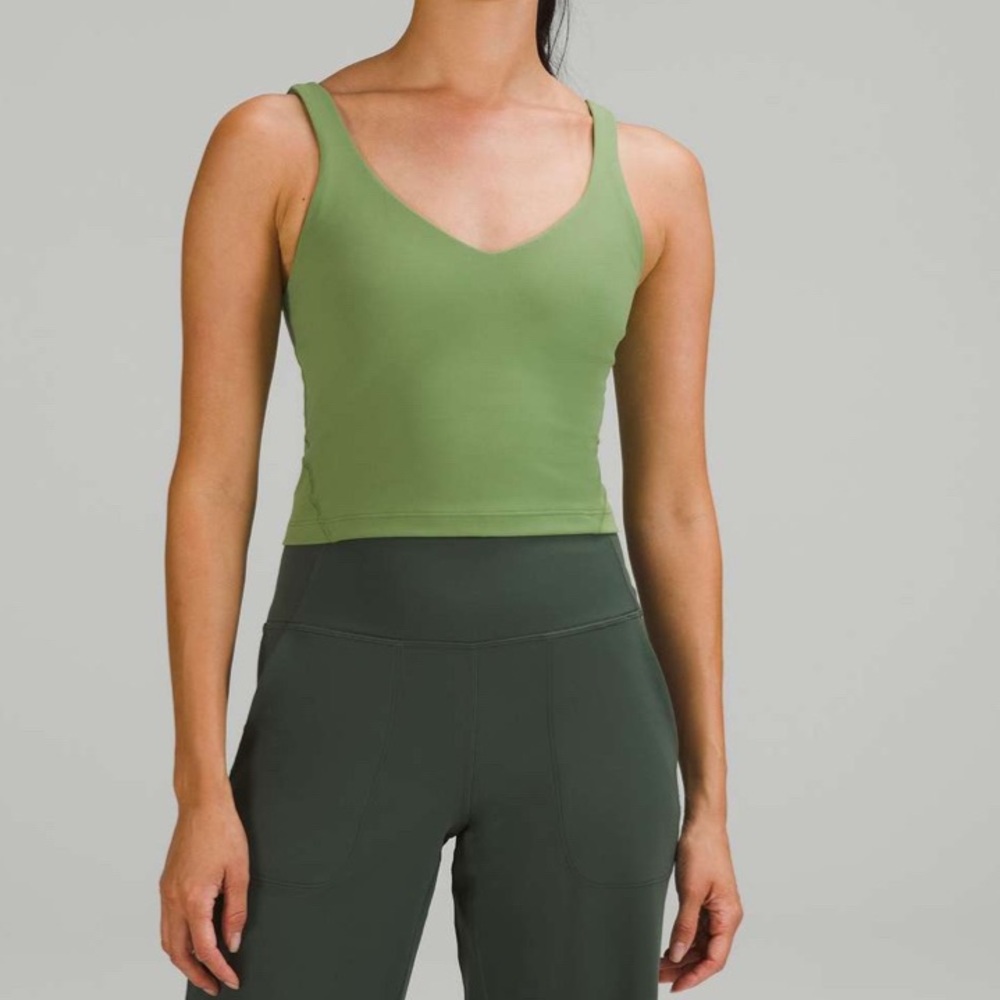 EUC Lululemon Align Green Tank Top light support